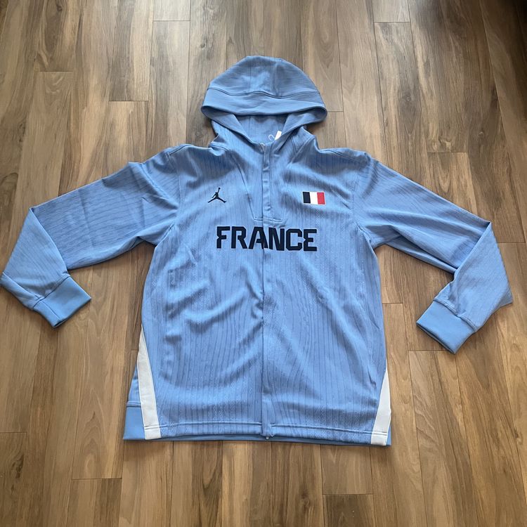 BNWT Air Jordan x France Basketball Dri Fit ADV Sports Hooded Jacket, Blue